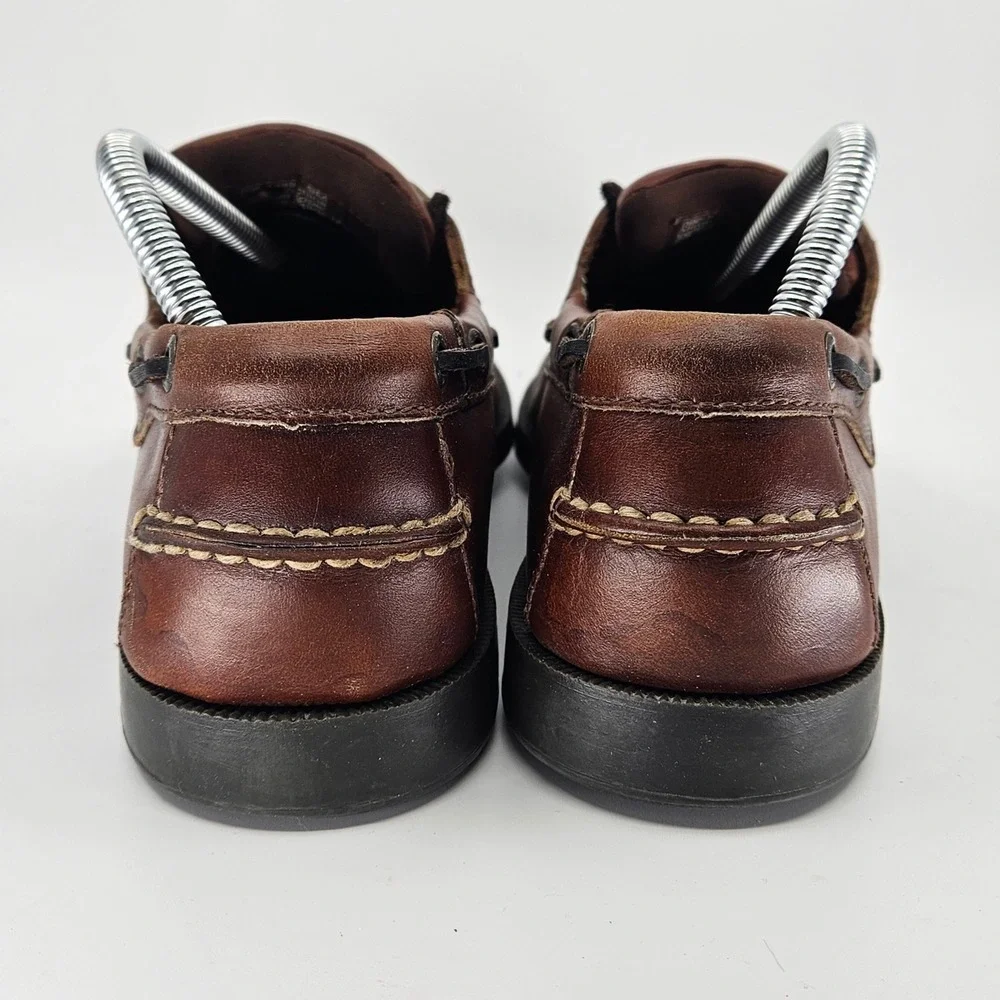 Dockers Men's Brown Leather Classic Boat Shoes Size 9M Preppy Nautical Americana